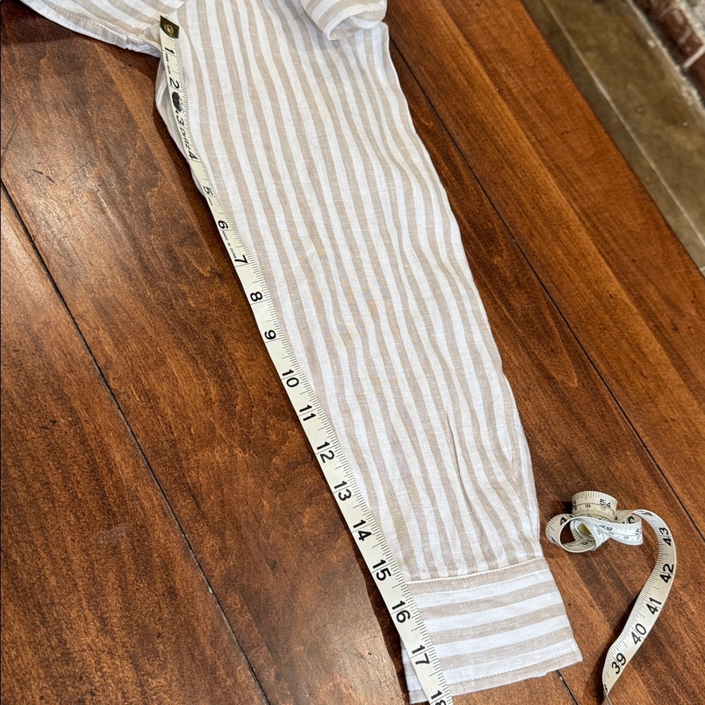 Women’s Tommy Bahama Linen Cabana Stripe Long Sleeve Shirt - Picture 7 of 10
